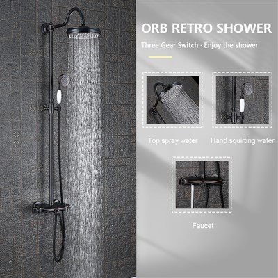Set Pancuran Termostatik Retro